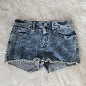 Express Acid Wash Demin Shorts
